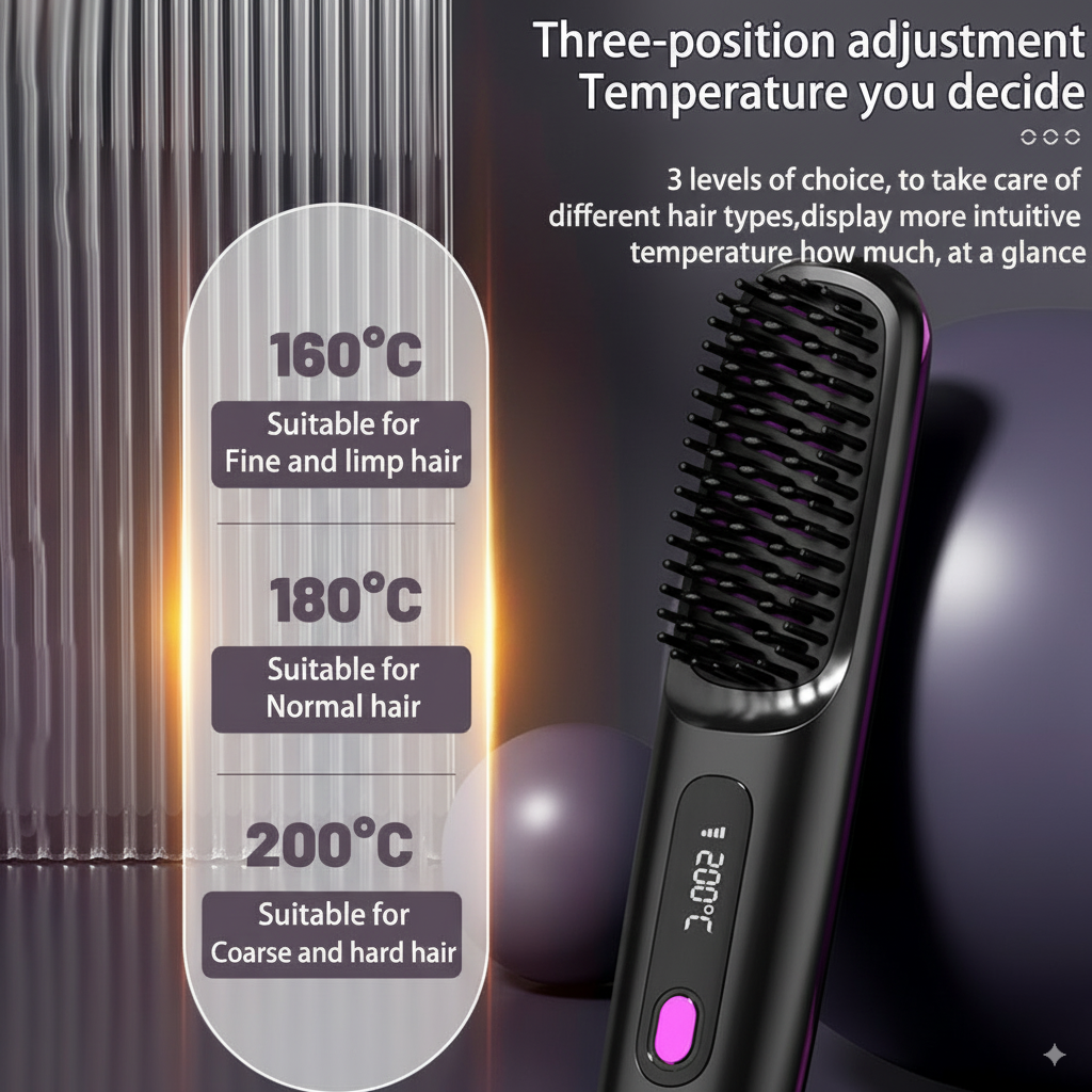 Plancha de pelo eléctrica portátil