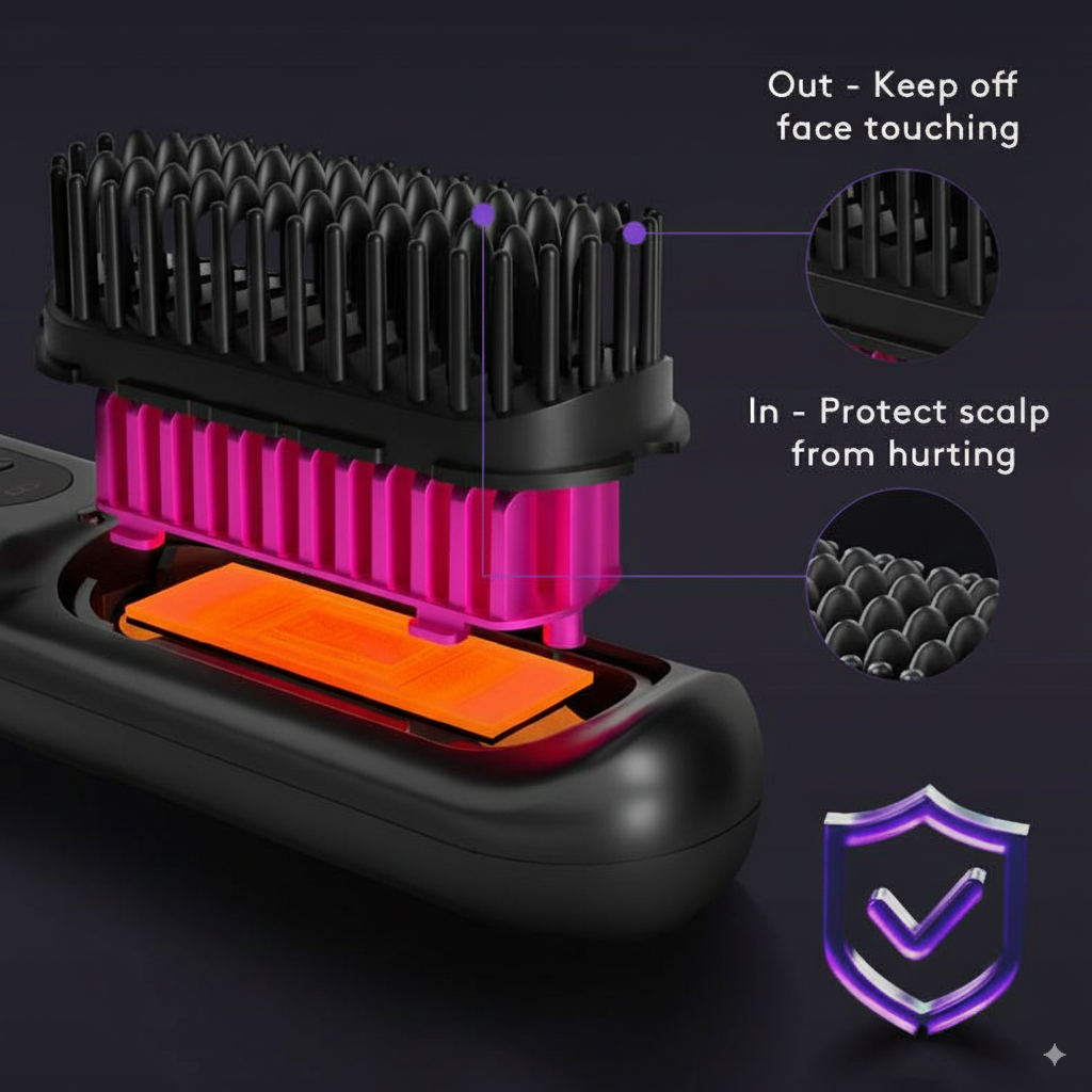 Plancha de pelo eléctrica portátil